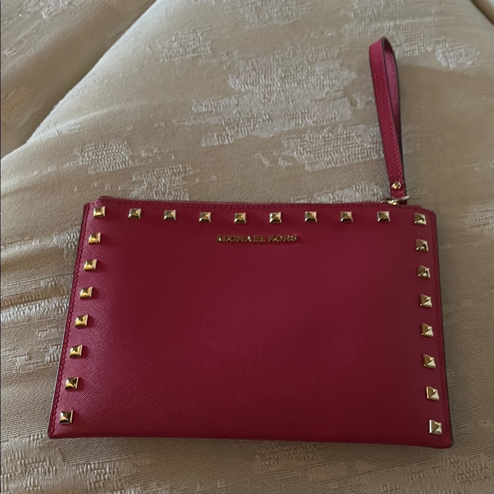 Michael Kors Pink Studded Envelope Bag
